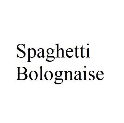 Spaghetti Bolognaise 