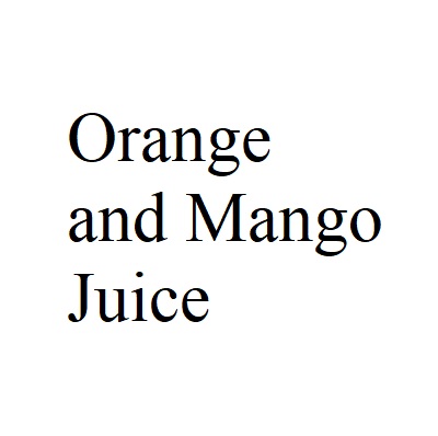 Orange and Mango Juice
