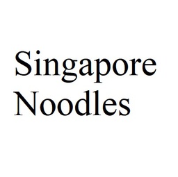 Singapore Noodles 